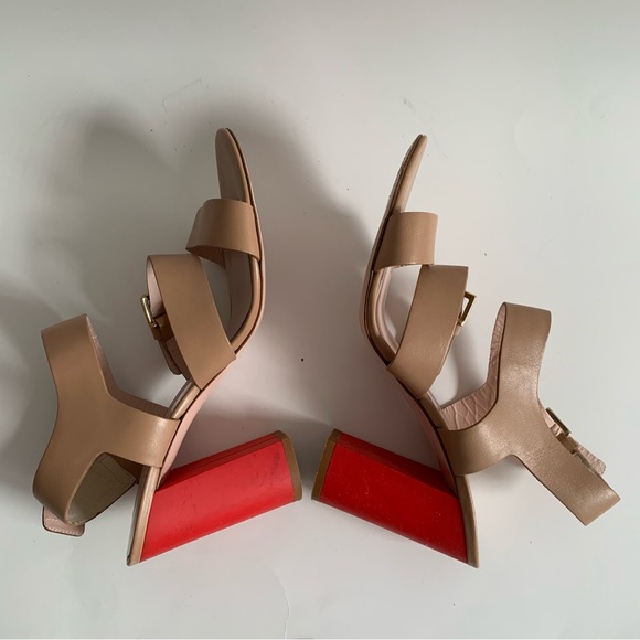 Kate Spade Ibarra Block heel leather strap sandals nude - Picture 6 of 15